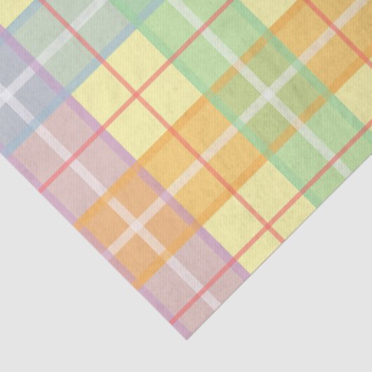 Pastel Spring Plaid  Seidenpapier (Ausschnitt)
