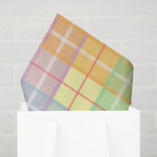 Pastel Spring Plaid  Seidenpapier (Geschenktüte)