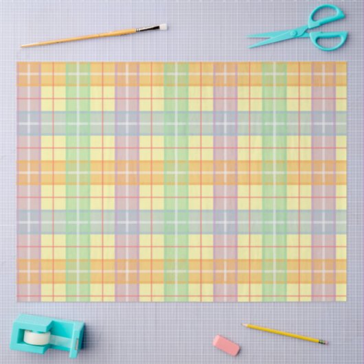 Pastel Spring Plaid Seidenpapier (Basteln)