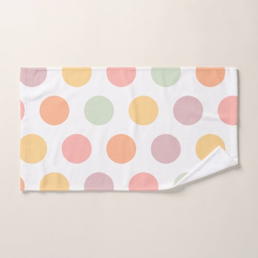Pastel Spring Polka-Dots Badetücher Badhandtuch Set (Handtuch)