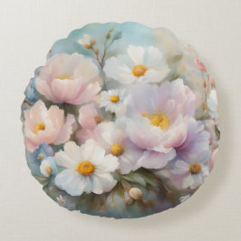 Pastel Spring Round Kissen