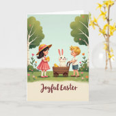 Pastel Spring Scene Card Karte (Gelbe Blume)