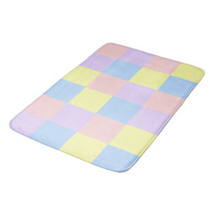 Pastel Spring Schachbretts Badematte