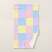 Pastel Spring Schachbretts Badhandtuch Set (Handtuch)