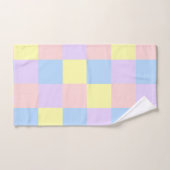 Pastel Spring Schachbretts Badhandtuch Set (Handtuch)