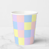 Pastel Spring Schachbretts Pappbecher (Links)