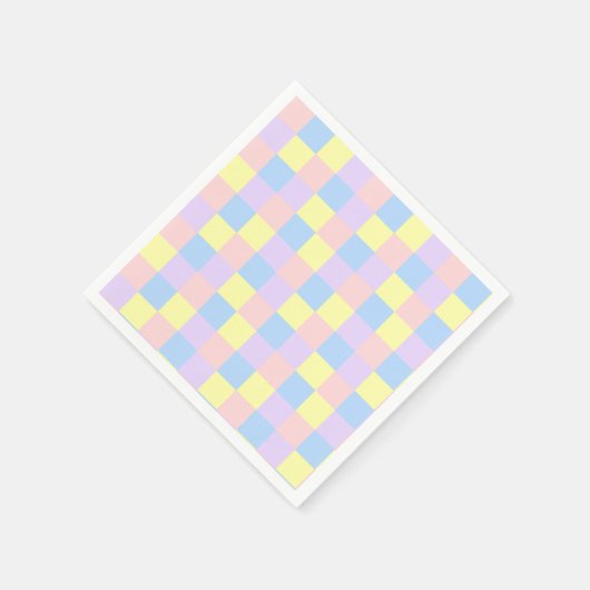 Pastel Spring Schachbretts Serviette (Ecke)