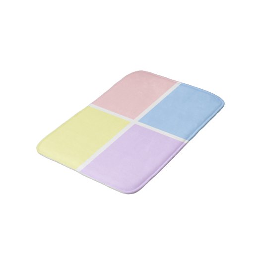 Pastel Spring Squares Badematte (Schrägansicht)