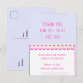 Pastel Spring Teacher Wertschätzung Postkarte (Vorne/Hinten)