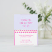 Pastel Spring Teacher Wertschätzung Postkarte (Stehend Vorderseite)