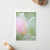 Pastel Spring Tulip Blume gemeinsam Gedächtnisbeer Mitteilungskarte (Vorderseite/Rückseite Beispiel)