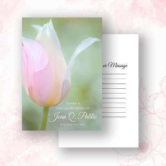 Pastel Spring Tulip Blume gemeinsam Gedächtnisbeer Mitteilungskarte