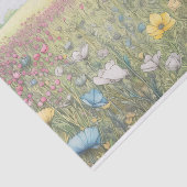 Pastel Spring Wildblume Meadow Decoupage Seidenpapier (Ausschnitt)