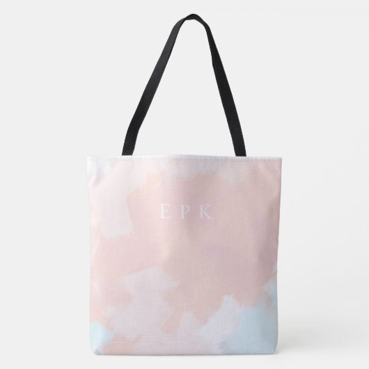 Pastel Springtime Monogramm-Tasche Tasche (Vorderseite)