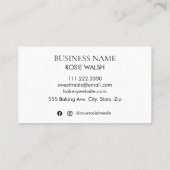 Pastel Sprinkle Dounut Sweet Leckerei Template Visitenkarte (Rückseite)