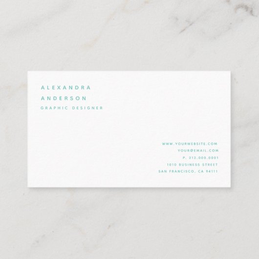 Pastel Sprinkles Minze Green Business Card Visitenkarte (Rückseite)