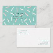 Pastel Sprinkles Minze Green Business Card Visitenkarte (Vorne/Hinten)