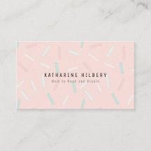 Pastel Sprinkles Pink Mommy Business Card
