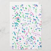 Pastel Spritzer Confetti Print Briefpapier (Vorne/Hinten)