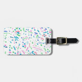 Pastel Spritzer Confetti Print Gepäckanhänger (Vorderseite horizontal)