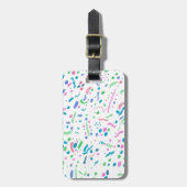 Pastel Spritzer Confetti Print Gepäckanhänger (Vorderseite vertikal)