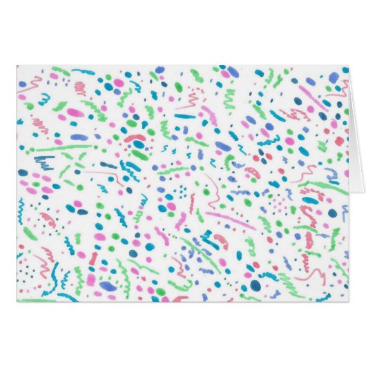 Pastel Spritzer Confetti Print Greycard (Vorderseite (Horizontal))