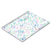 Pastel Spritzer Confetti Print Notizblock (Linke Seite)