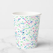 Pastel Spritzer Confetti Print Paper Cup Pappbecher (Rückseite)