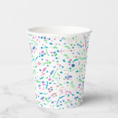 Pastel Spritzer Confetti Print Paper Cup Pappbecher (Rechts)