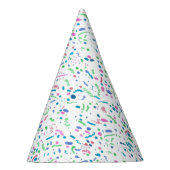 Pastel Spritzer Confetti Print Partyhütchen (Rechts)