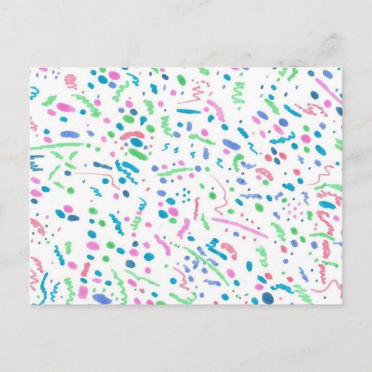 Pastel Spritzer Confetti Print Postkarte (Vorderseite)