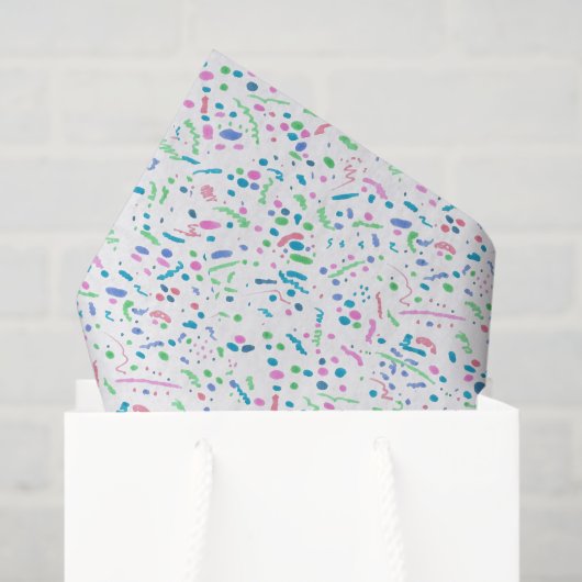 Pastel Spritzer Confetti Print Seidenpapier (Geschenktüte)