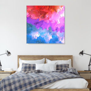 "Pastel Spritzer" Farbenfrohe Abstrakte Kunst Leinwanddruck