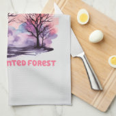 Pastel Spuk Forest Geschirrtuch (Viertel Falte)