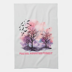 Pastel Spuk Forest Geschirrtuch