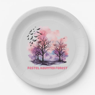Pastel Spuk Forest Pappteller