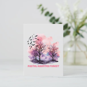Pastel Spuk Forest - Spooky-Niedliche Pastelle Lil Postkarte