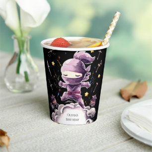 Pastel Spy Ninja Geburtstag Pappbecher