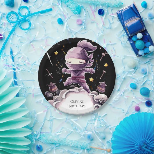 Pastel Spy Ninja Geburtstag Pappteller (Party)