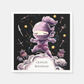 Pastel Spy Ninja Geburtstag Serviette (Vorderseite)