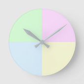Pastel Squares Modern Runde Wanduhr (Vorderseite)