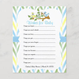 Pastel Squirrel Baby Boy Dusche - Wünsche