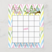 Pastel Squirrel Baby Girl Shower - Bingo (Vorderseite)