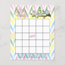 Pastel Squirrel Baby Girl Shower - Bingo