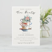 Pastel Stacks Baby Dusche Tee Party Einladung (Stehend Vorderseite)