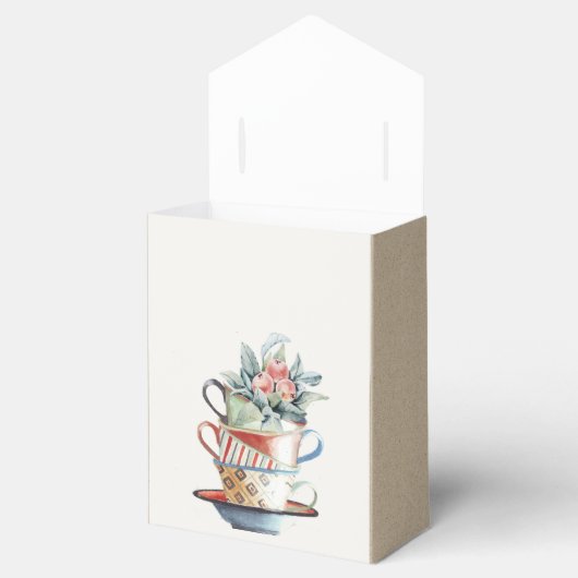 Pastel Stacks Blumenstrauß Brautparty Tee Party Geschenkschachtel (Geöffnet)