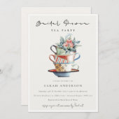 Pastel Stacks Brautparty Tee Party Einladung (Vorne/Hinten)