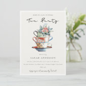 Pastel Stacks Holiday Tee Party Einladung (Stehend Vorderseite)