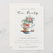 Pastel Stacks Holiday Tee Party Einladung (Vorne/Hinten)