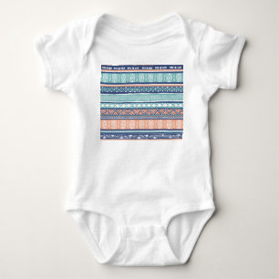 Pastel Stamm Navajo: nahtloses Muster. Baby Strampler